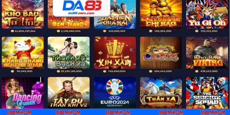 Khám phá sảnh game slot đỉnh cao tại DA88